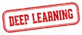 deep learning stamp. deep learning rectangular stamp on white background Royalty Free Stock Photo