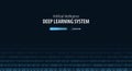 Deep Learning System. Website or mobile app landing page. Vector Illustration.