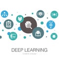 Deep learning trendy circle template Royalty Free Stock Photo
