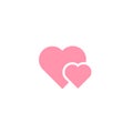 Deep in love flat icon design for dating apps. Vector illustration.