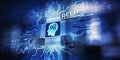 Deep Machine learning Artificial intelligence AI technology concept on virtual screen