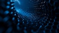 Deep Midnight Blue Textured Backdrop with Hexagonal Patterns