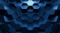 Deep Midnight Blue Textured Hexagonal Backdrop for Design Projects