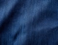 Deep Navy Blue Denim Fabric Texture with a Smooth, Worn Surface for Sophisticated Backgrounds Royalty Free Stock Photo
