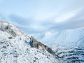 open snow covered quarry Royalty Free Stock Photo