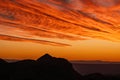 Deep Orange Color Of Sunset Over Big Bend Royalty Free Stock Photo