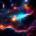 Deep outer space depiction