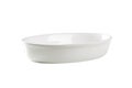 Deep oval porcelain dish Royalty Free Stock Photo