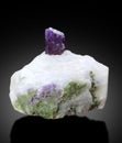 deep purple color scapolite crsytal on matrix Mineral specimen from badakhshan afghanistan