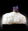 deep purple color scapolite crsytal on matrix Mineral specimen from badakhshan afghanistan