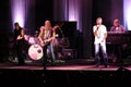 Deep Purple singer Ian Gillan, bassist Roger Glover, drummer Ian Paice, keyboardist Don Airey and guitarist Steve Morse during the Royalty Free Stock Photo