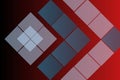 Deep red abstract background with squares and stripes Royalty Free Stock Photo