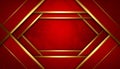 Red and gold geometric abstract background with textured surface Royalty Free Stock Photo