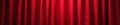 Deep red curtain panorama, dramatic folds, studio shot, red, scarlet, panoramic Royalty Free Stock Photo