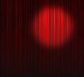 Deep Red Curtain With Small Spot Top Right Royalty Free Stock Photo