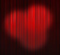 Deep Red Curtain With Three Spots Royalty Free Stock Photo