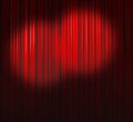 Deep Red Curtain With Two Small Spots Royalty Free Stock Photo