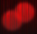 Deep Red Curtain With Two Spots Royalty Free Stock Photo