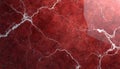 Deep red marble surface with white veins. Smooth glossy texture with reflective highlights. Natural stone background with Royalty Free Stock Photo