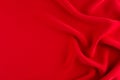 Deep red silk smooth background with copy space. Abstract love backdrop. Royalty Free Stock Photo