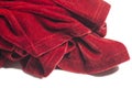 deep red velvet clothes fragment