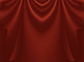 Deep rich red modern abstract fractal background illustration with stylized draping or curtains. Dark smooth elegant creative temp