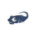 Deep sea fish vector illustration design. Deep Sea fish logo design Template Royalty Free Stock Photo