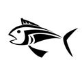 Deep sea fish vector logo design Royalty Free Stock Photo