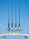 Deep Sea Fishing Equipment on Top of a Boat Royalty Free Stock Photo