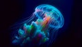 Deep sea jellyfish colorful