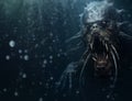 Deep sea monster creature - Underwater
