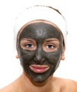 Deep sea mud mask treatment Royalty Free Stock Photo