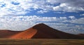 Deep shadows on Sossusvlei dunes at sunrise, Namib desert