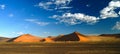 Deep shadows on Sossusvlei dunes at sunrise,Namib desert Namibia Royalty Free Stock Photo