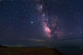 Deep sky astrophotography. Milky Way over the sea Royalty Free Stock Photo