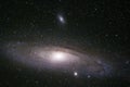 Deep sky photo of the Andromeda Galaxy and dense stars Royalty Free Stock Photo