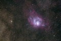 Deep sky photo of Orion`s Nebula and dense stars Royalty Free Stock Photo