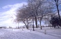 Winter snow scene in uk landscape Royalty Free Stock Photo