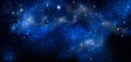 Deep space, abstract blue background Royalty Free Stock Photo