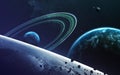 Deep space art. Awesome for wallpaper and print. Elements of this image furnished by NASA Royalty Free Stock Photo