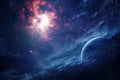 Deep space background with planets and stars. Elements of this image furnished by NASA, Planets and galaxy, science fiction Royalty Free Stock Photo