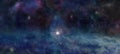 Deep Space with Cosmic Clouds Stars and Planets background