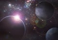 Deep space exoplanet illustration Royalty Free Stock Photo