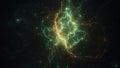 Deep space green nebula in the universe Royalty Free Stock Photo