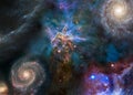 Deep space. Mystic Mountain of Carina Nebula Royalty Free Stock Photo