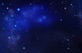 Deep space. Night sky, abstract blue background Royalty Free Stock Photo