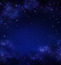 Deep space. Night sky, abstract blue background Royalty Free Stock Photo