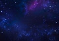 Deep space. Night sky, abstract blue background Royalty Free Stock Photo