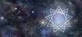 Solfeggio nine pointed star message banner Royalty Free Stock Photo