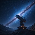 A deep-space observatory with AI-powered telescopes scanning the multiverse
